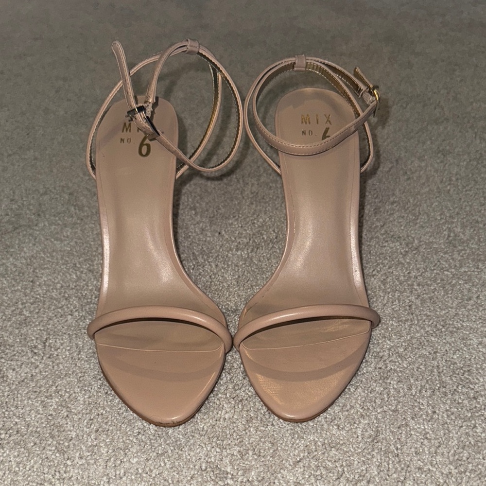 Mix No. 6 Tan Heels Elegant Sandal
